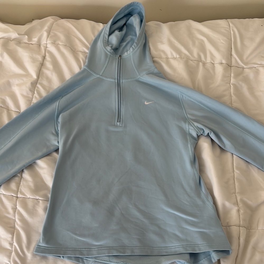 Light Blue Hoodie with Logo